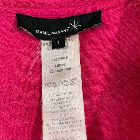 EUC Isabel Marant Cotton pullover top in hot pink - Picture 3 of 7